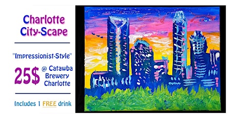 Abstract Charlotte Paint & Sip @ Catawba Brewery Charlotte [1 Free Drink] tickets
