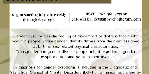 Gender-Dysphoria Support Group for Teens Aged 13-17