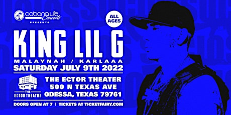 King Lil G Live at The Ector Theatre tickets