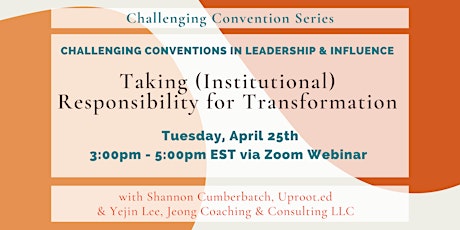 Taking (Institutional) Responsibility for Transformation primary image