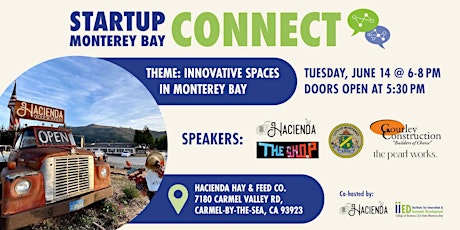 Startup Monterey Bay Connect: Innovative Spaces in Monterey Bay!