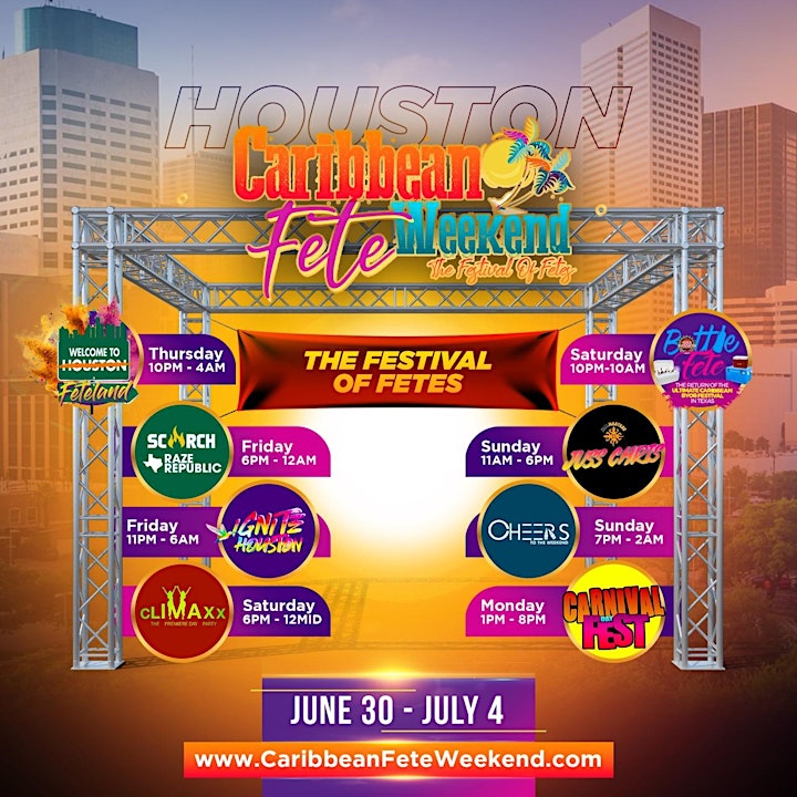 Caribbean Fete Weekend Houston June 30th to  July 4th image