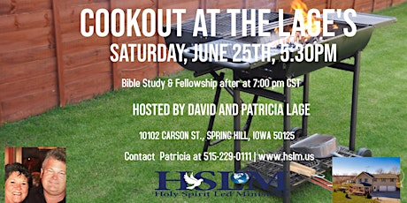 COOKOUT AT THE LAGE'S! tickets