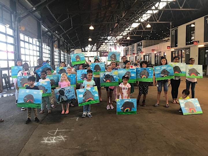 Kids Sip + Paint led by Flygirrl at The Tiny Room For Elephants Festival image