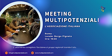 Hauptbild für Meeting Multipotenziali | Lazio