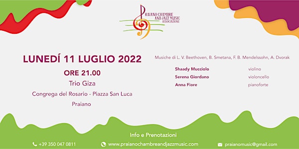 Praiano Chambre and Jazz Music - 11 luglio ore 21.00 Congrega del Rosario