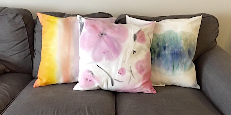 MAKE Burlington April Workshop :: water colour pillows  primary image