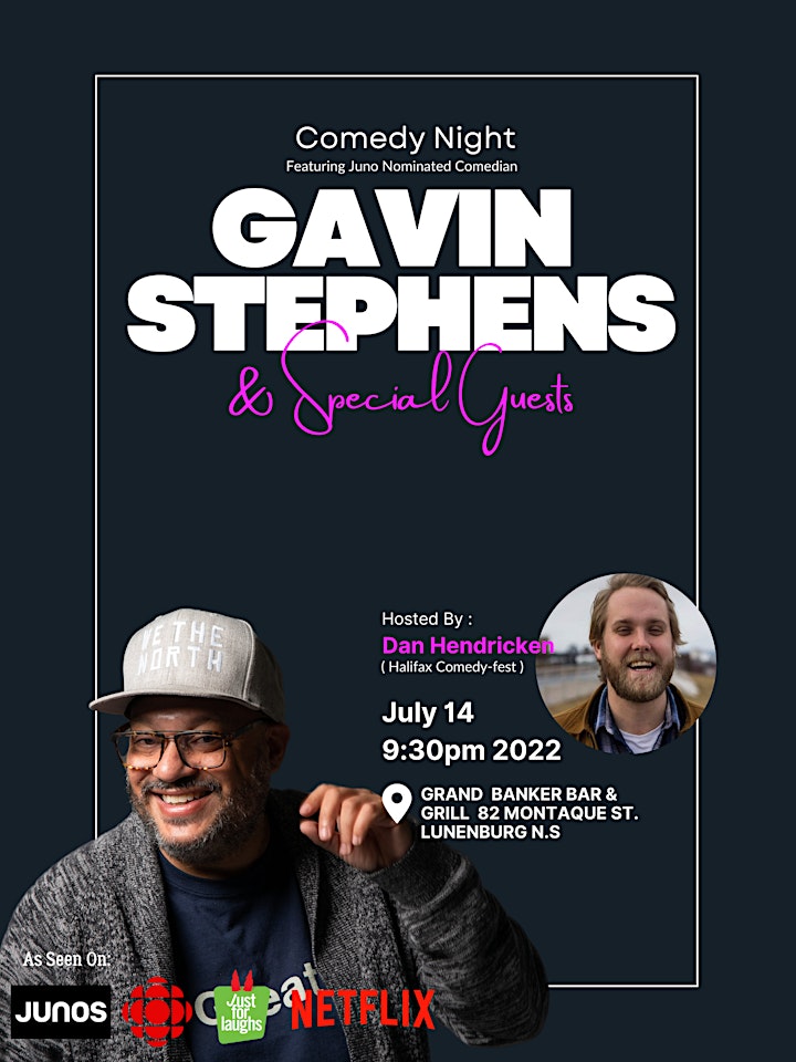 Comedy Night with Juno Nominated Gavin Stephens & Special Guests image