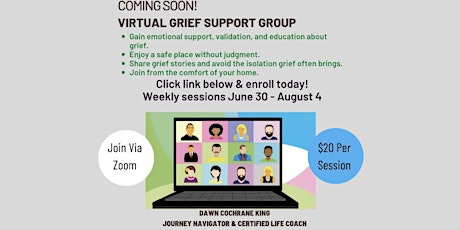 Weekly Virtual Grief Support Group tickets