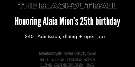 The Blackout Ball tickets