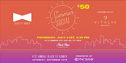 Black Tie Dinner Summer Social