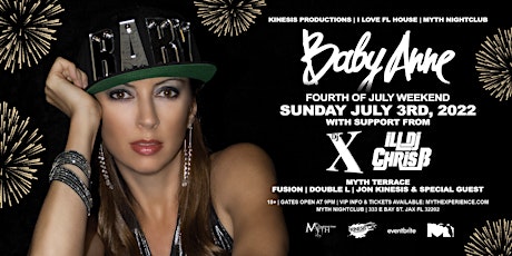 DJ BABY ANNE & DJ X ++ at Myth Nightclub | Sunday 07.03.22 tickets