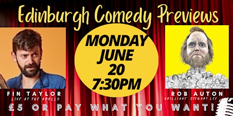 Bear Funny Comedy Edinburgh Previews: Fin Taylor and Rob Auton primary image