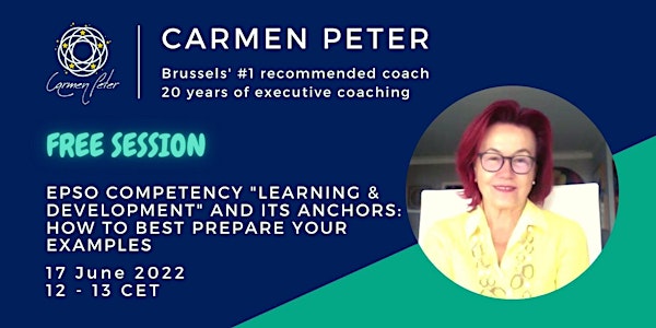 Free session-EPSO Competency "Learning & Development" and its anchors