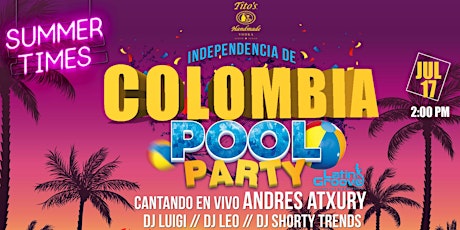 Independencia de Colombia Pool Party 2022 tickets