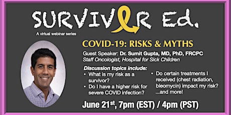 Survivor Ed - COVID 19: Risks & Myths tickets