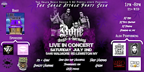 Bone Thugs n Harmony and The Sober Junkie Live @ The Shack Party Sesh tickets