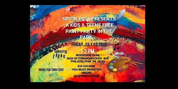 FREE KIDS & TEENS PAINT PARTY IN THE PARK