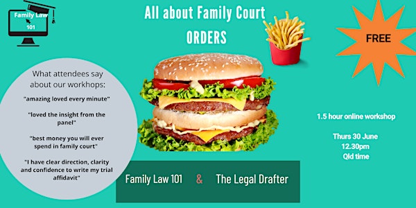 Family Law 101 seminar - All about  Parenting ORDERS