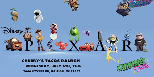 Disney Pixar Movie at Chubby's Tacos Raleigh