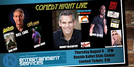 COMEDY NIGHT LIVE with Moody McCarthy, Travis Blunt, Bill Lake & More. tickets