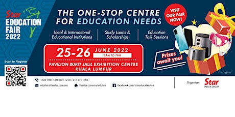 Star Education Fair | 25 & 26 June 2022, Pavilion Bukit Jalil tickets