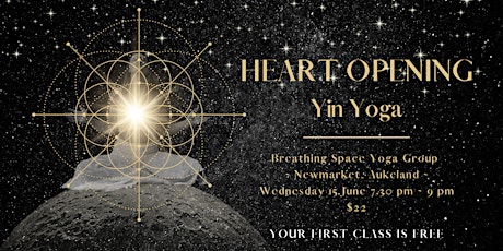 Heart Opening Yin Yoga with Christina in Newmarket, Auckland primary image