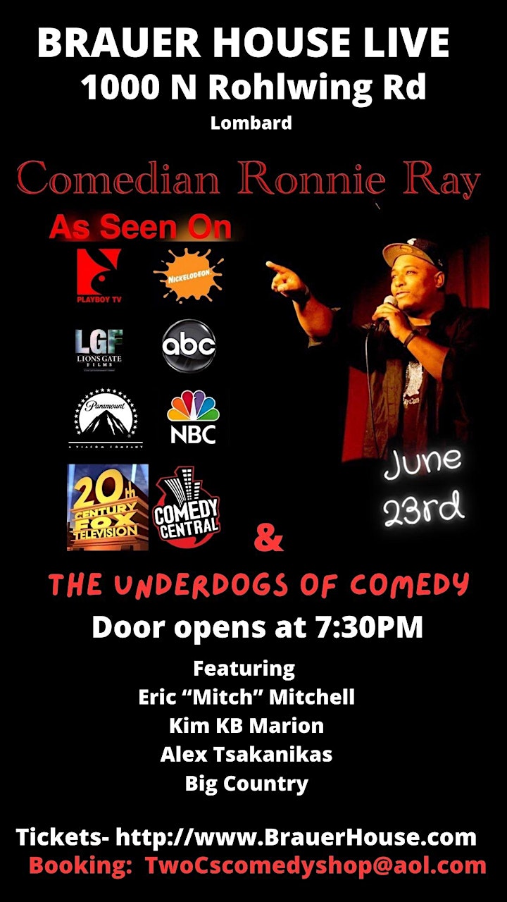 Comedy Night ft. Ronnie Ray & the Underdogs of Comedy image