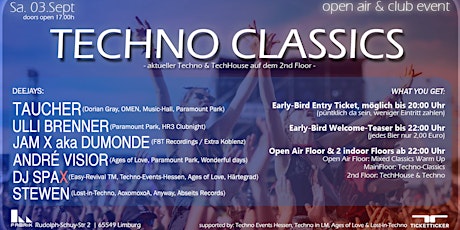 Die Open Air Techno Classics in Hessen tickets