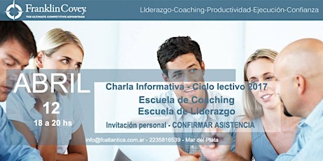 Imagen principal de CHARLA FCA Ciclo Lectivo 2017  Liderazgo - Coaching