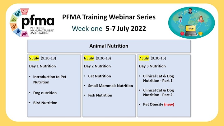 PFMA Pet Food & Nutrition Training Webinars (Full Course or Weekly) image