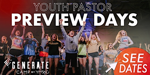 GENERATE Youth Pastor Preview Day - Lookout Mtn GA - 7/18