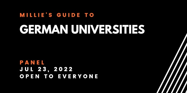 PANEL | Millie's Guide to  German Universities