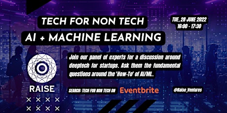 Tech for Non-Tech: Artificial Intelligence / Machine Learning for Startups tickets