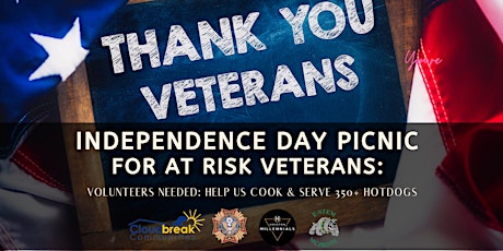Volunteers Needed: Independence Day Picnic for At Rick Veterans tickets