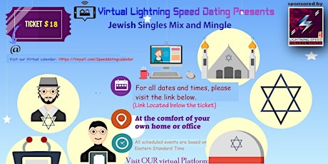 Zoom Virtual Jewish Mid-Summer Singles Get2gether for  all 30 -49 age group tickets