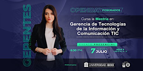 Gerencia De Tecnologías de la información y comunicación TIC  Open Day boletos
