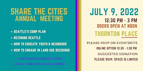 Annual Meeting for Share The Cities-es (AF & CE) July 9, 2022 tickets