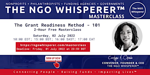 The NGO Whisperer™ Masterclass - The Grant Readiness Method - 101