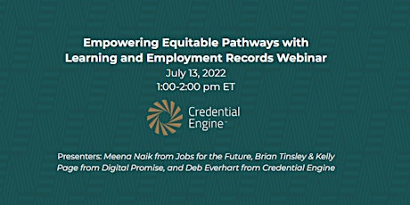 Empowering Equitable Pathways with Learning and Employment Records Webinar tickets