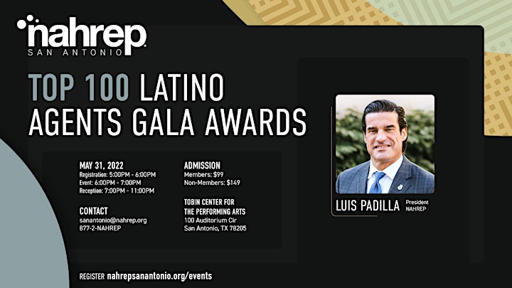 NAHREP San Antonio: Top 100 Latino Agents Gala Awards image