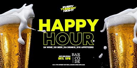 Happy Hour Tuesdays: Food & Drinks Under $10 until 10PM : MajorAndPerry.com tickets