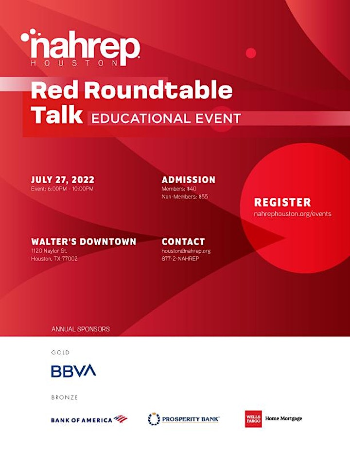 NAHREP Houston: Red Roundtable Talk image