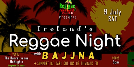 Good Vibe Reggae Night with BAJJNA live Reggae band +  Reggae DJ tickets
