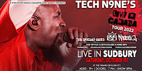 Tech N9ne Live in Sudbury October 1st at The Grand tickets