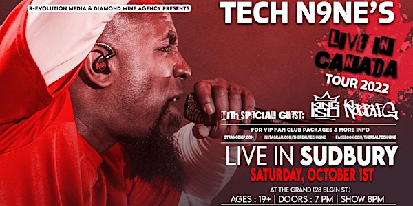 Tech N9ne Live in Sudbury October 1st at The Grand