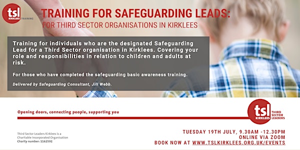 TSL Kirklees: Training for Safeguarding Leads of Third Sector Organisations