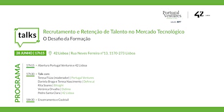 1.ª Talk Portugal Ventures/42 Lisboa bilhetes