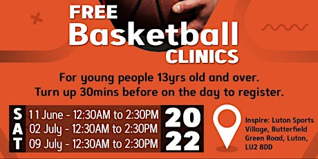 Free Basketball training camp for young people aged 13yrs and over