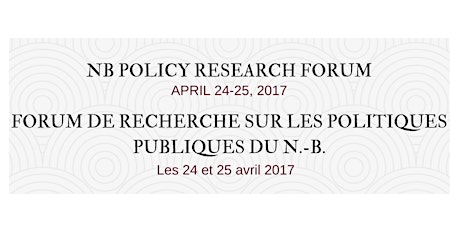 Forum de recherche sur les politiques publiques du N-B | NB Policy Research Forum primary image